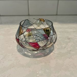 PartyLite Mosaic stained Glass Tealight Holder